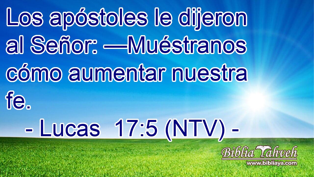 Los apóstoles le dijeron al Señor: —Muéstranos cómo aumentar nuestra fe.