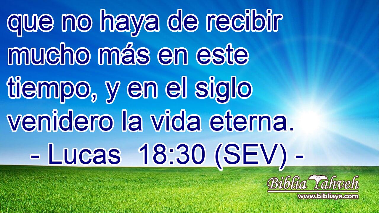 que no haya de recibir mucho más en este tiempo, y en el siglo venidero la vida eterna.