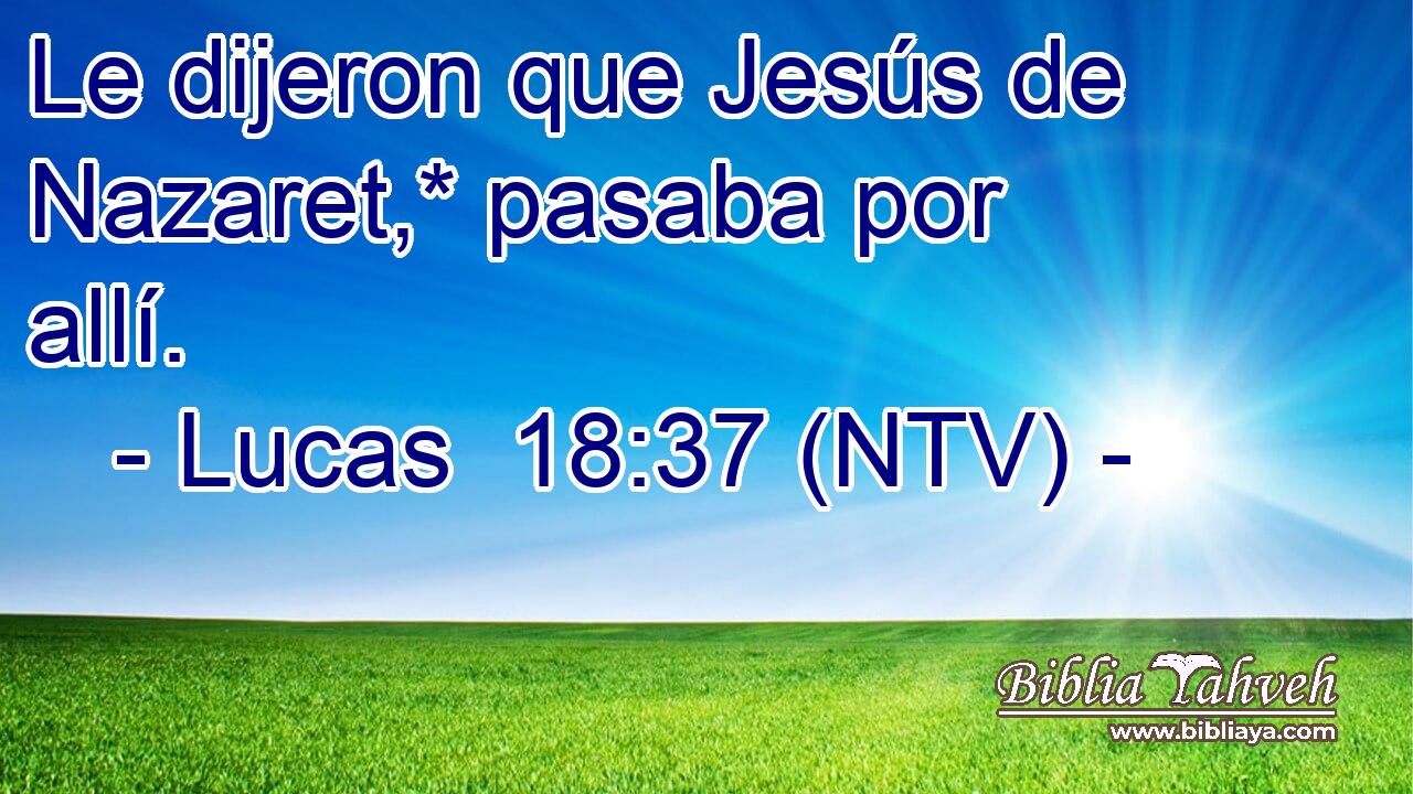 Le dijeron que Jesús de Nazaret,* pasaba por allí.