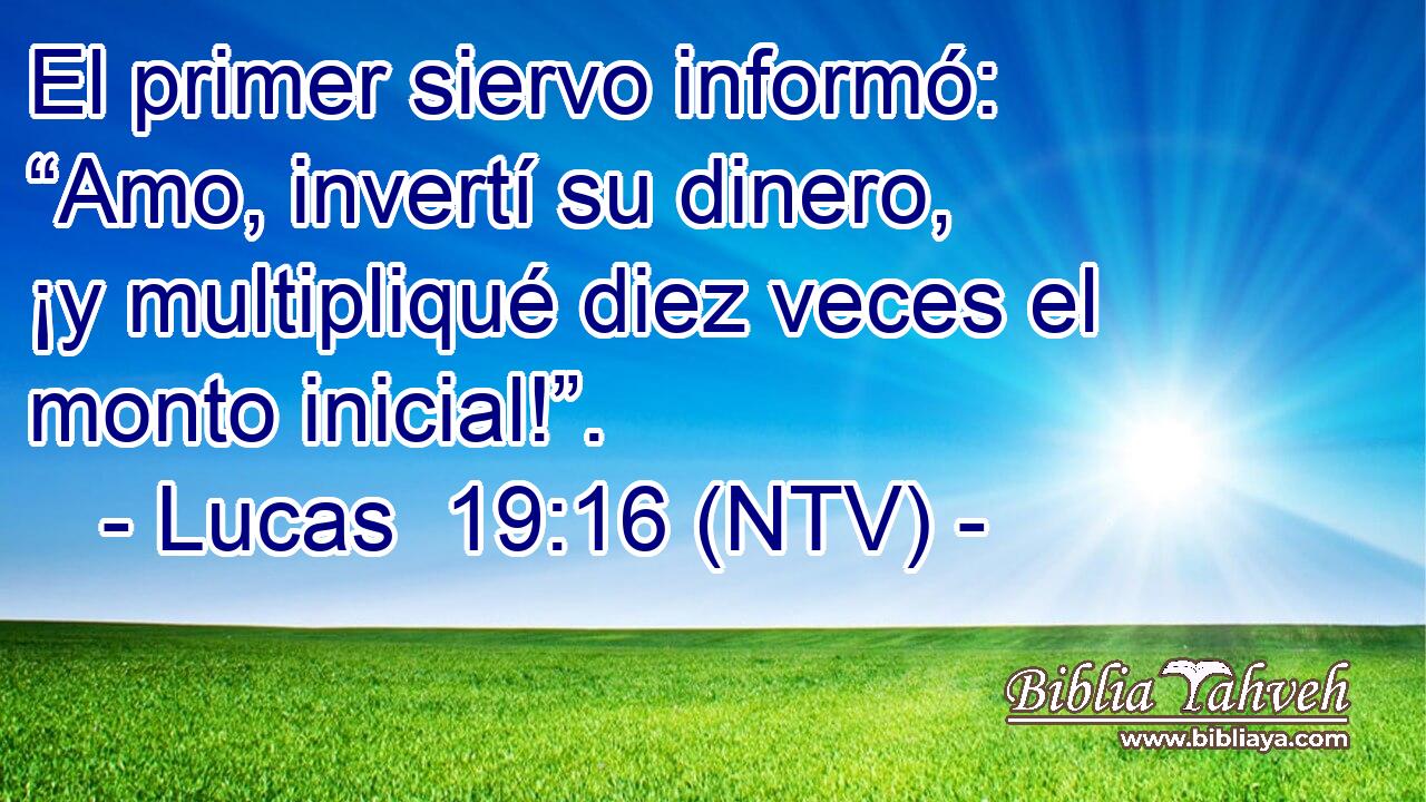 El primer siervo informó: “Amo, invertí su dinero, ¡y multipliqué diez veces el monto inicial!”.
