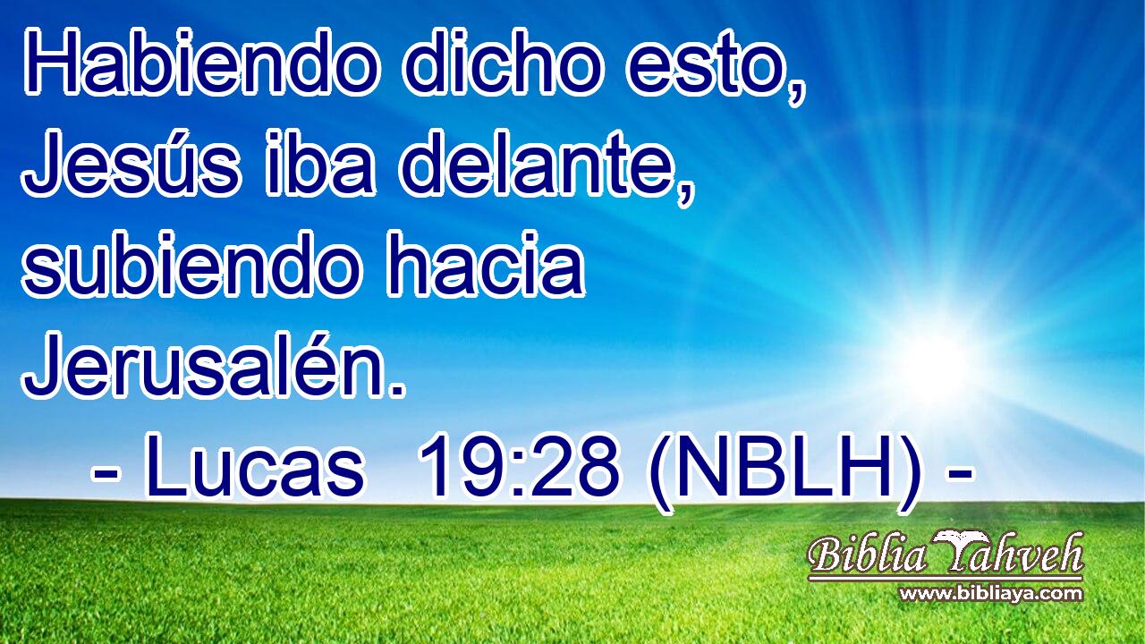  Habiendo dicho esto, Jesús iba delante, subiendo hacia Jerusalén. 