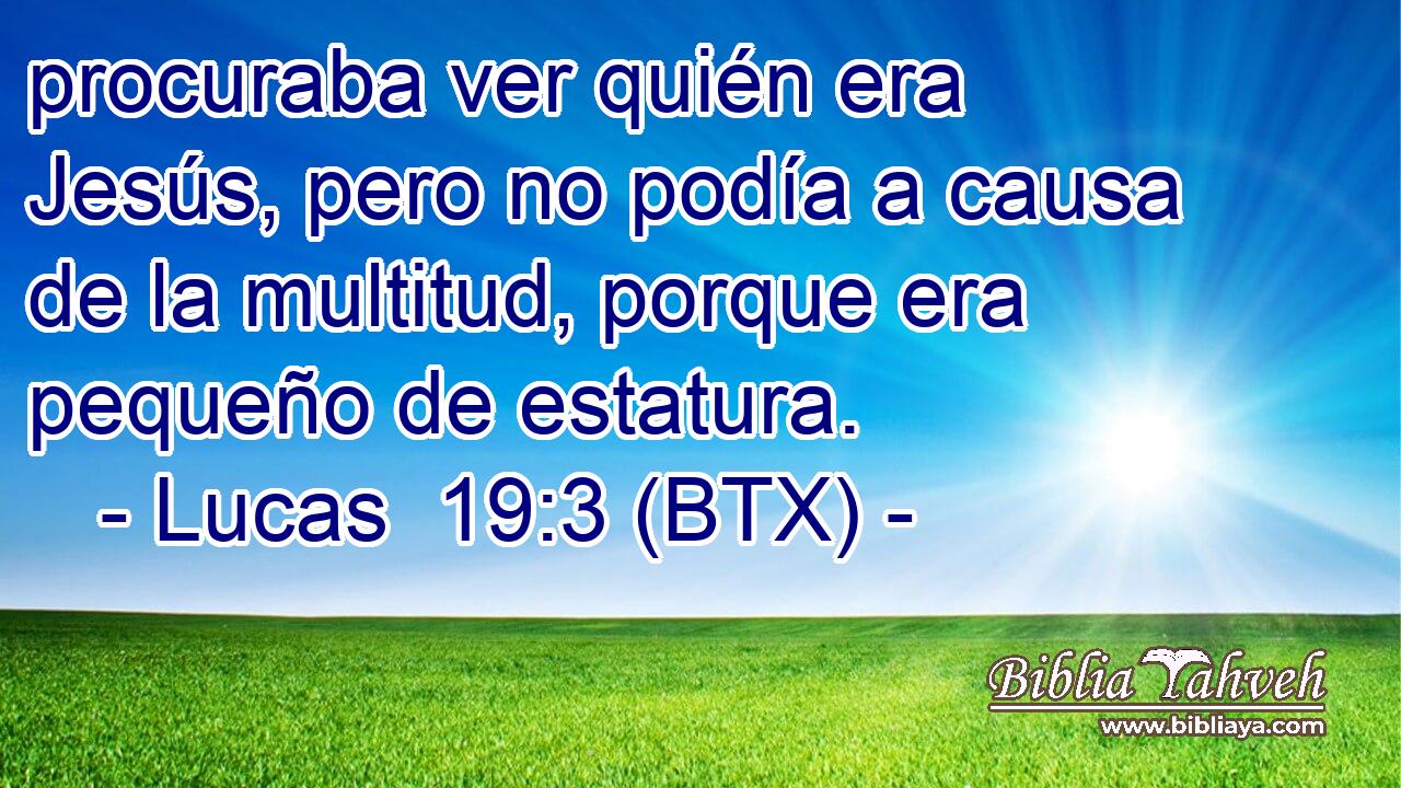 procuraba ver quién era Jesús, pero no podía a causa de la multitud, porque era pequeño de estatura.