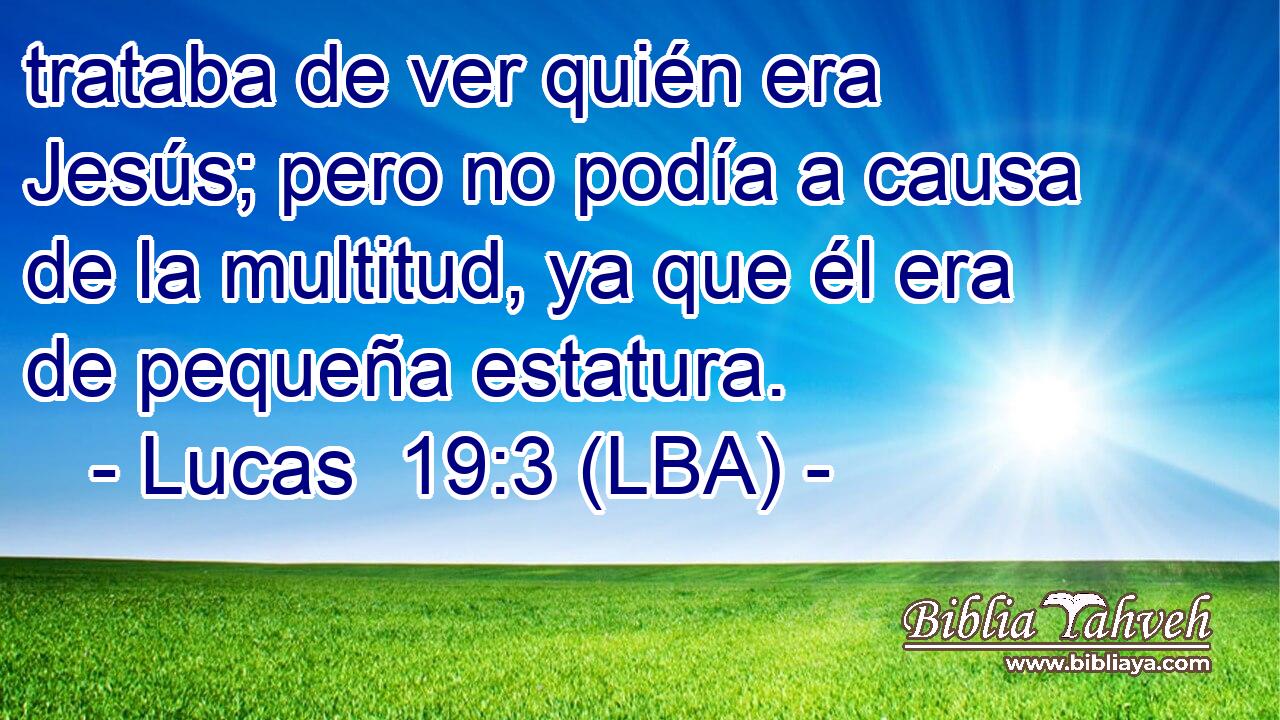 trataba de ver quién era Jesús; pero no podía a causa de la multitud, ya que él era de pequeña estatura.