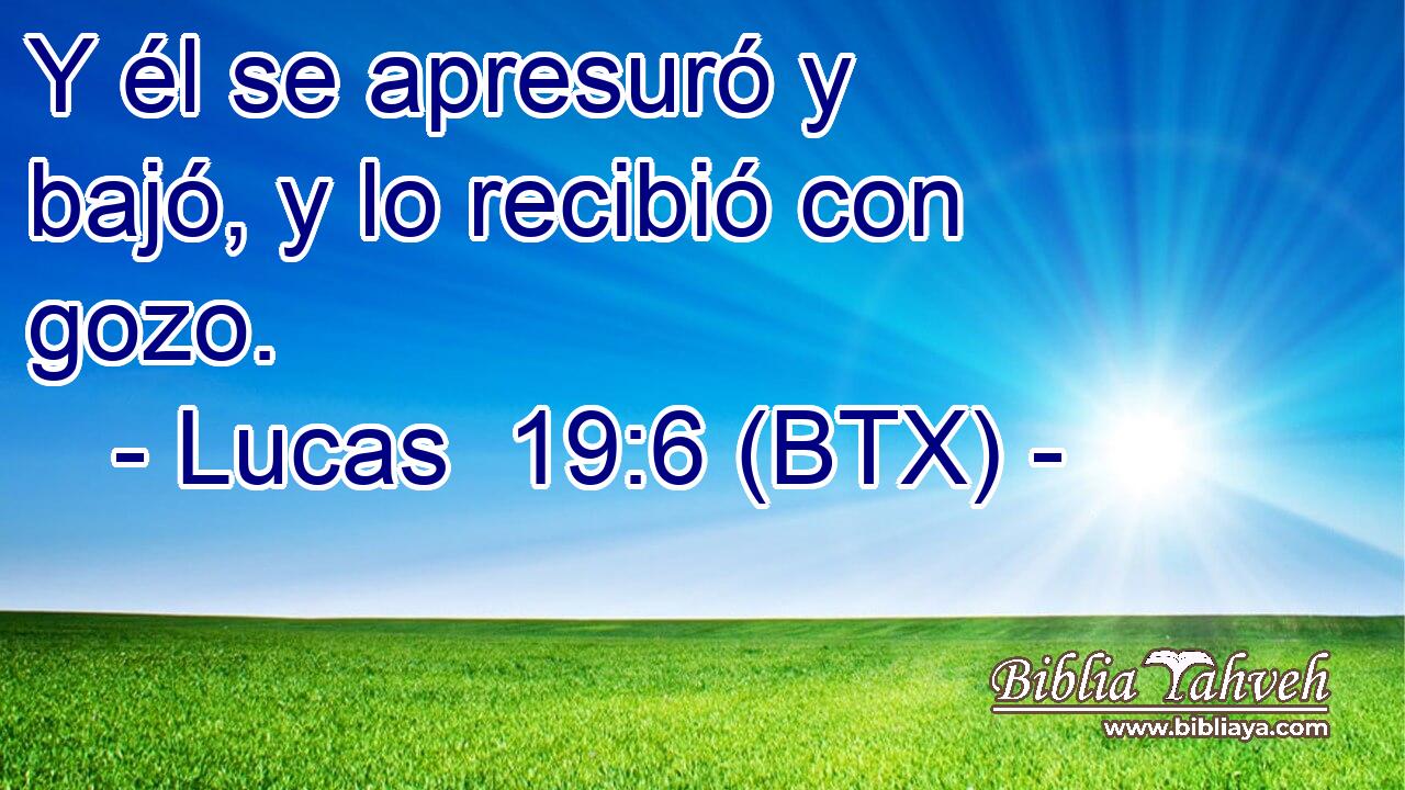 Y él se apresuró y bajó, y lo recibió con gozo.