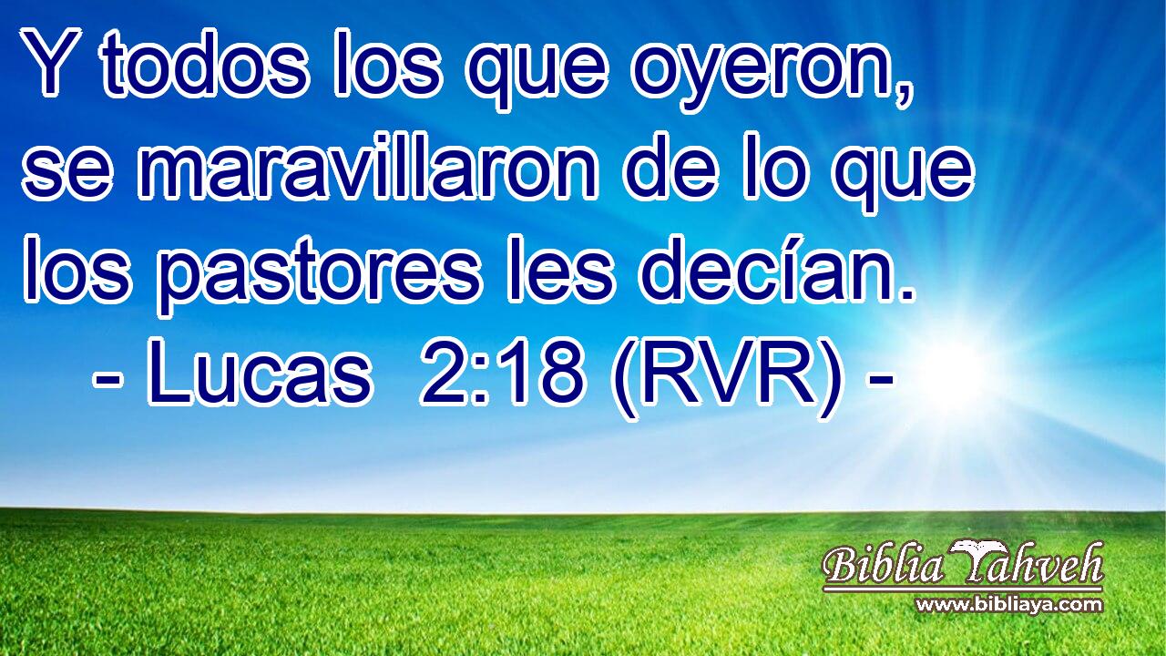 Y todos los que oyeron, se maravillaron de lo que los pastores les decían.