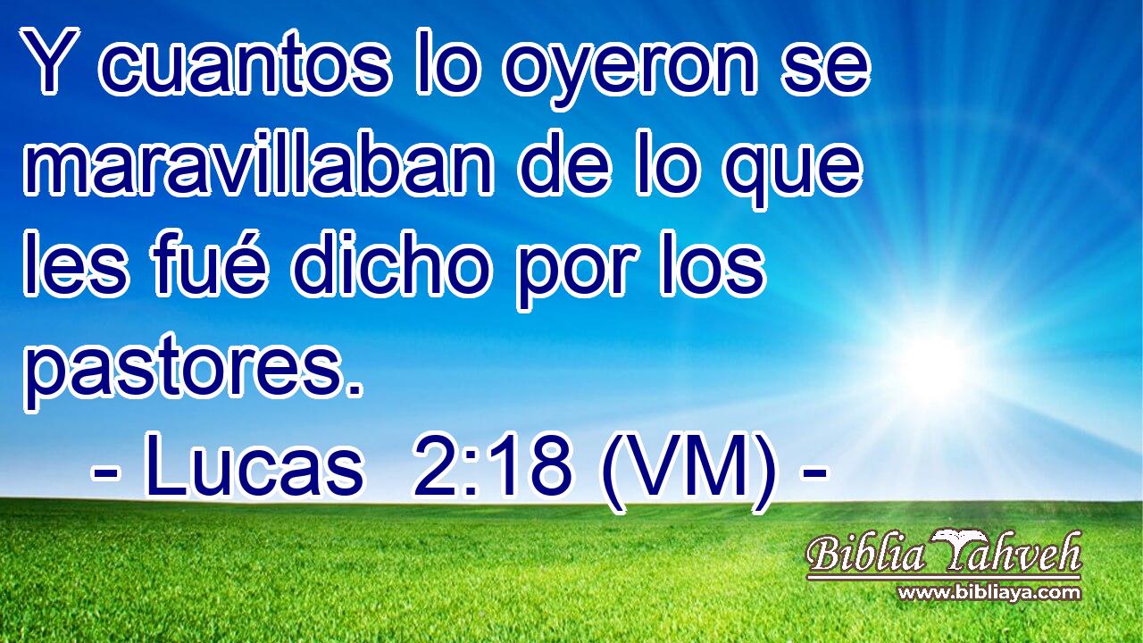  Y cuantos lo oyeron se maravillaban de lo que les fué dicho por los pastores. 