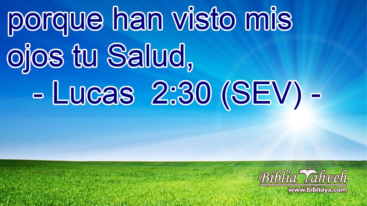 porque han visto mis ojos tu Salud,