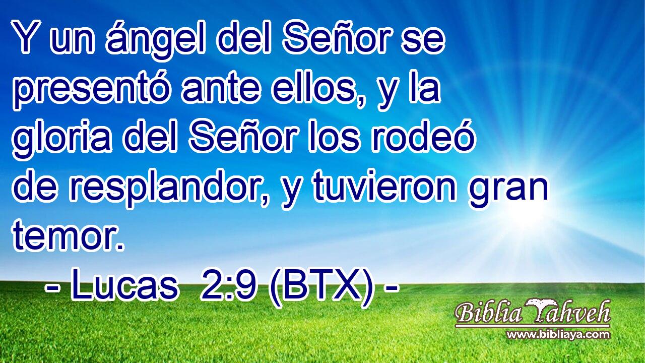 Y un ángel del Señor se presentó ante ellos, y la gloria del Señor los rodeó de resplandor, y tuvieron gran temor.