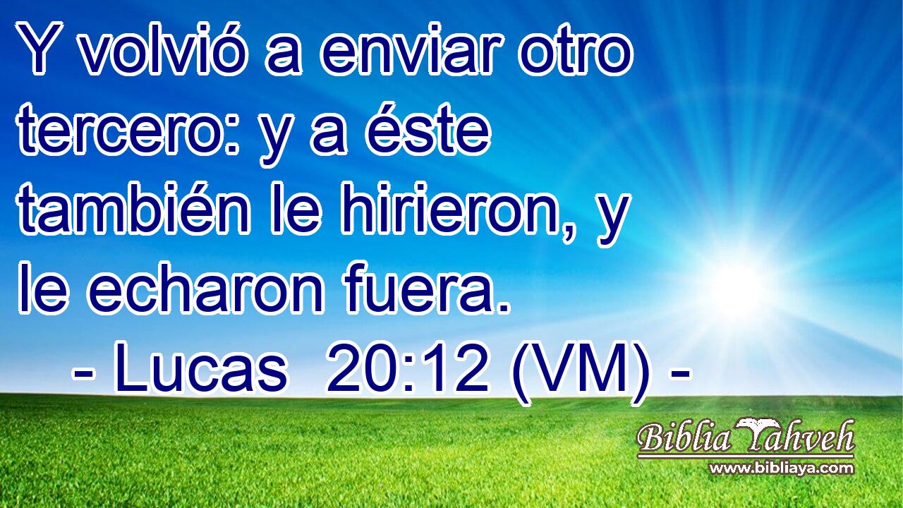  Y volvió a enviar otro tercero: y a éste también le hirieron, y le echaron fuera. 