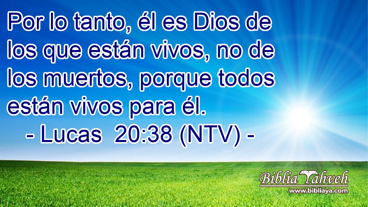 Por lo tanto, él es Dios de los que están vivos, no de los muertos, porque todos están vivos para él.