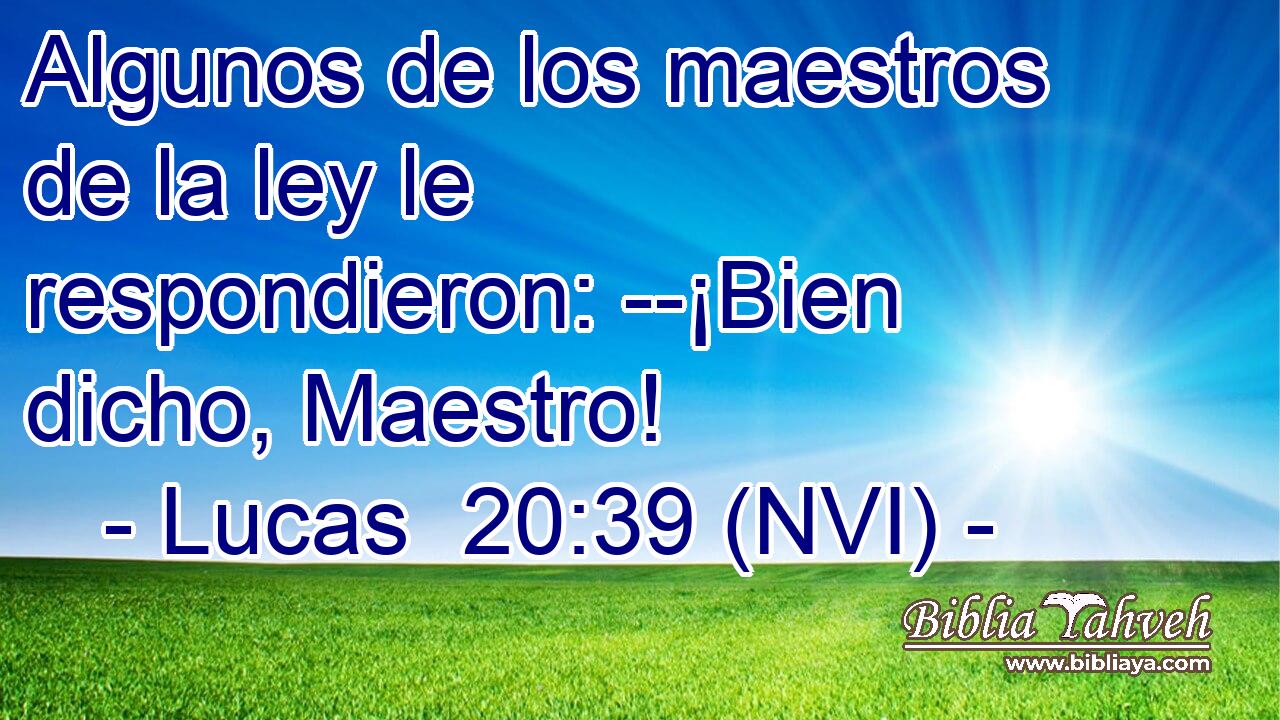  Algunos de los maestros de la ley le respondieron: --¡Bien dicho, Maestro! 