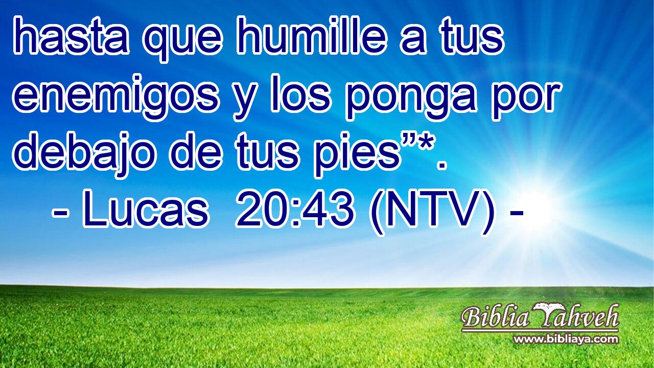 hasta que humille a tus enemigos y los ponga por debajo de tus pies”*.