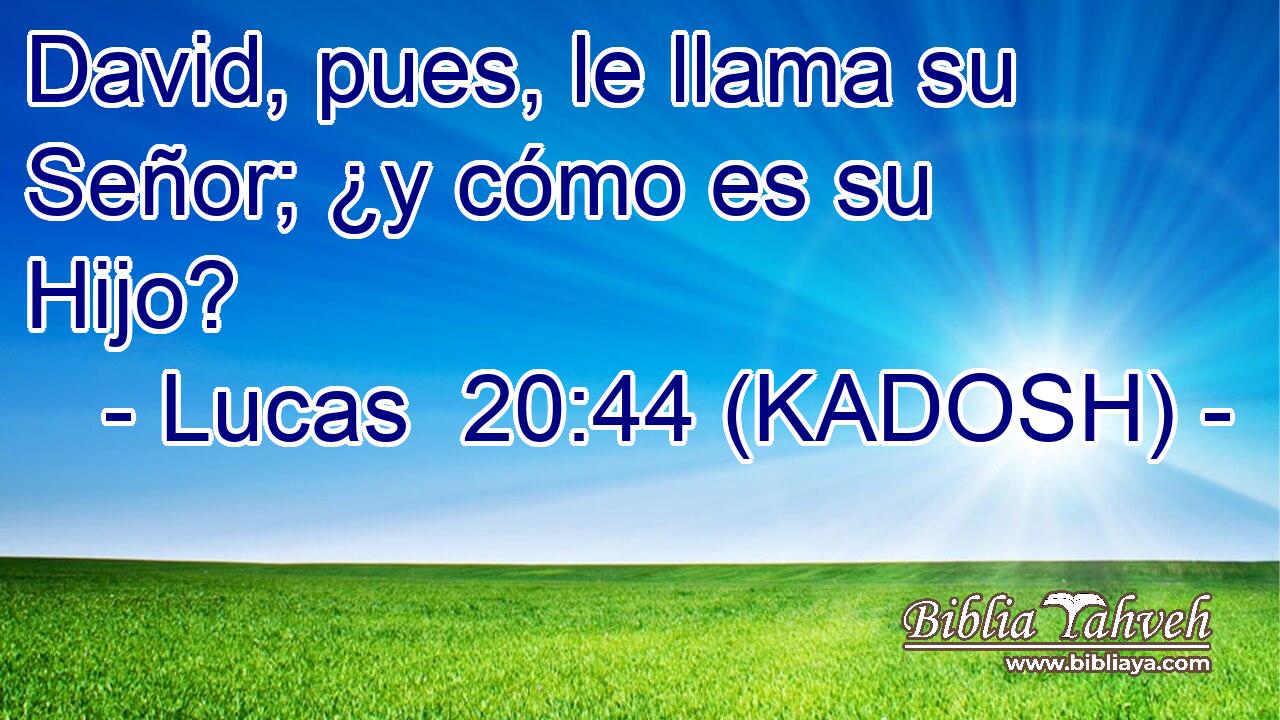  David, pues, le llama su Señor; ¿y cómo es su Hijo? 