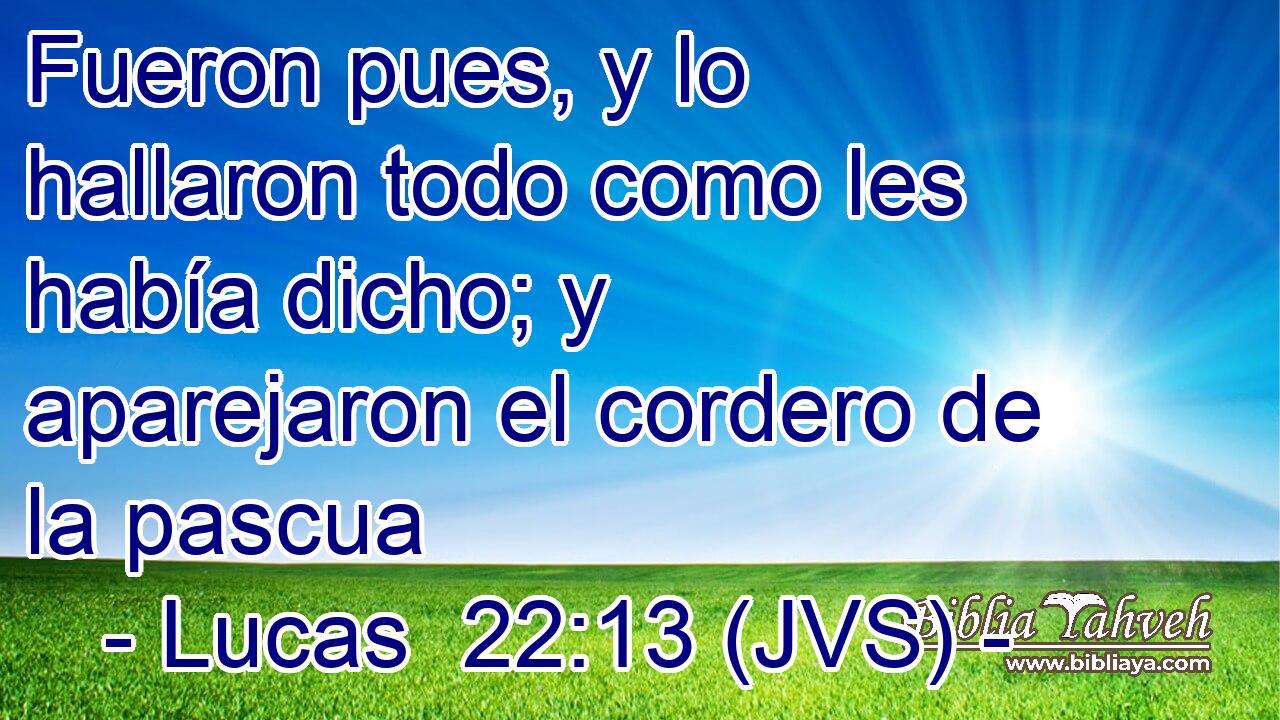 Fueron pues, y lo hallaron todo como les había dicho; y aparejaron el cordero de la pascua