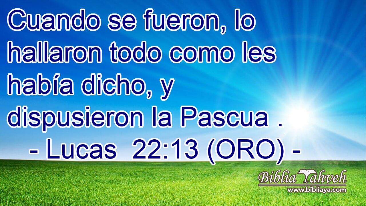  Cuando se fueron, lo hallaron todo como les había dicho, y dispusieron la Pascua .