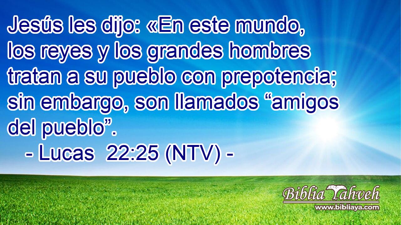 Jesús les dijo: «En este mundo, los reyes y los grandes hombres tratan a su pueblo con prepotencia; sin embargo, son llamados “amigos del pueblo”.