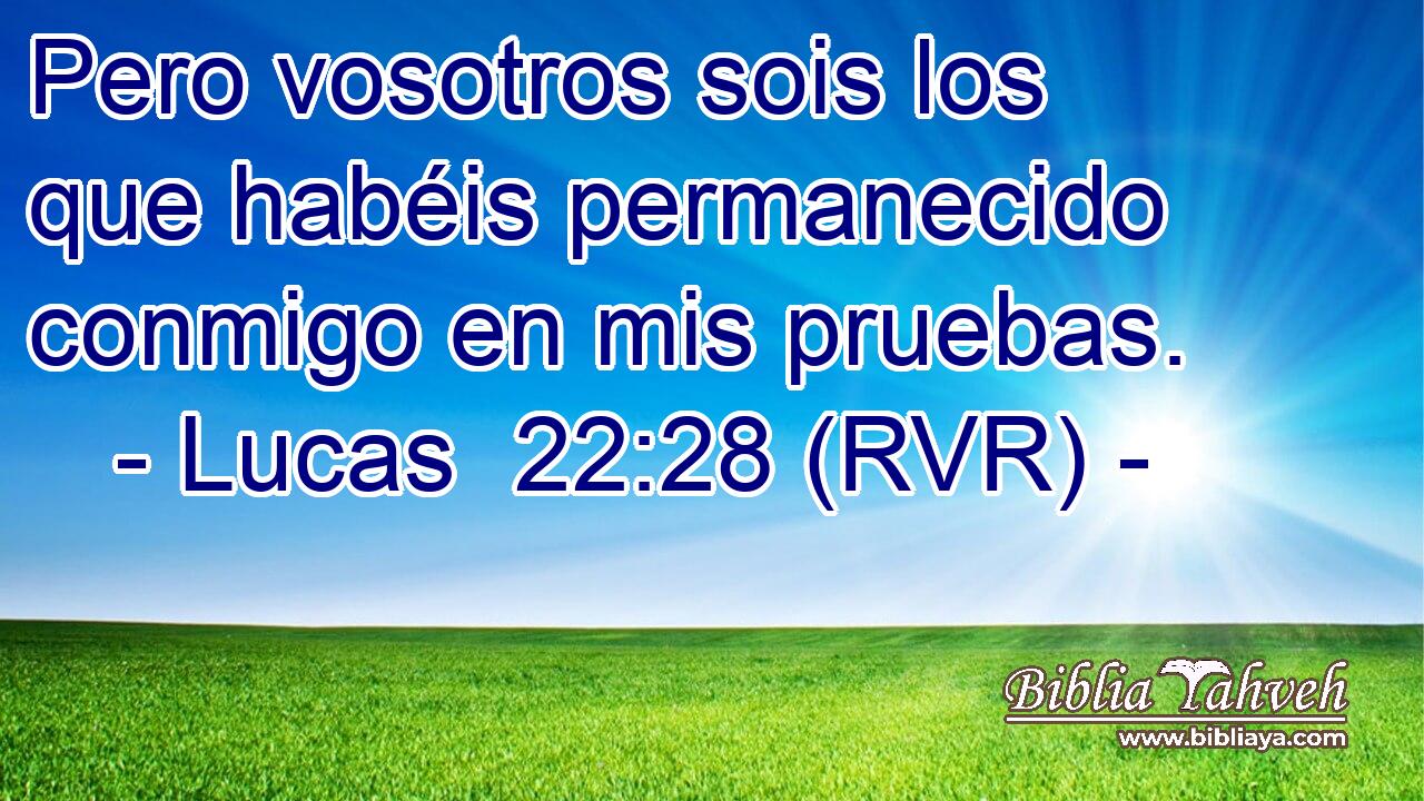 Pero vosotros sois los que habéis permanecido conmigo en mis pruebas.