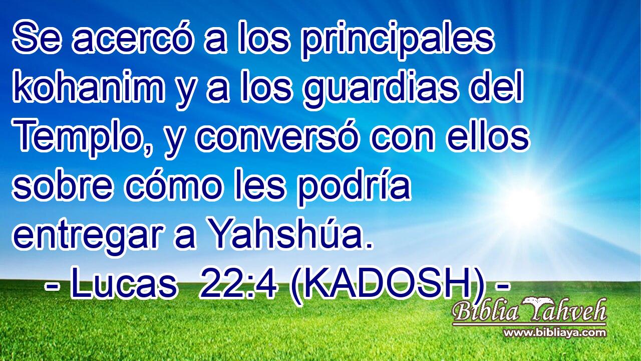  Se acercó a los principales kohanim y a los guardias del Templo, y conversó con ellos sobre cómo les podría entregar a Yahshúa. 
