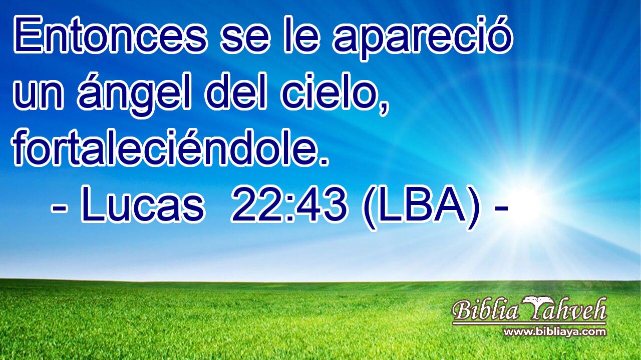 Entonces se le apareció un ángel del cielo, fortaleciéndole.
