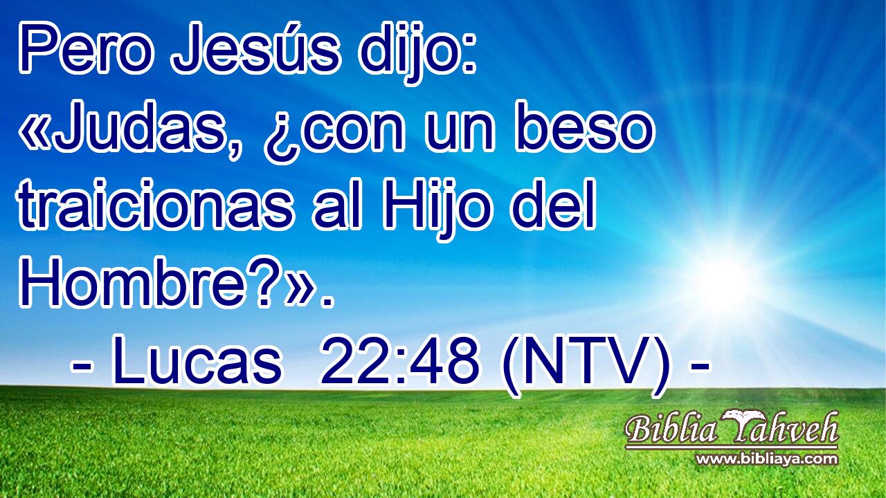 Pero Jesús dijo: «Judas, ¿con un beso traicionas al Hijo del Hombre?».