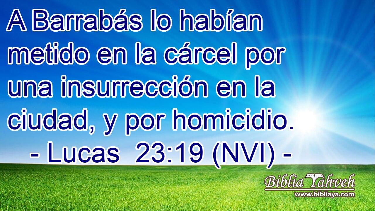  A Barrabás lo habían metido en la cárcel por una insurrección en la ciudad, y por homicidio. 