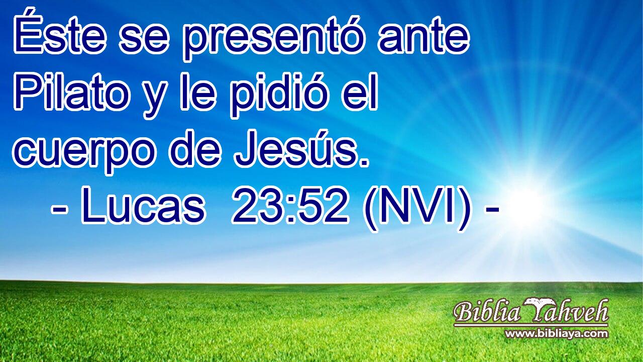  Éste se presentó ante Pilato y le pidió el cuerpo de Jesús. 