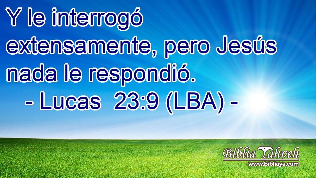 Y le interrogó extensamente, pero Jesús nada le respondió.