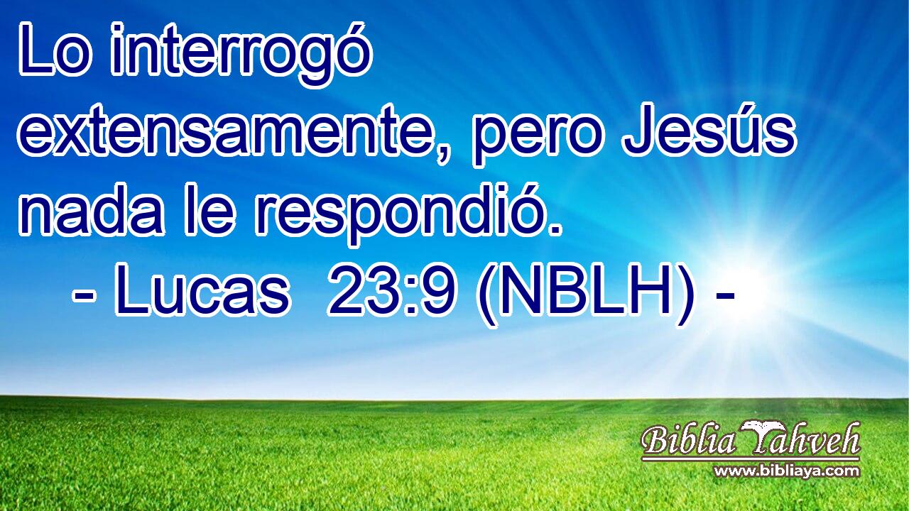  Lo interrogó extensamente, pero Jesús nada le respondió. 