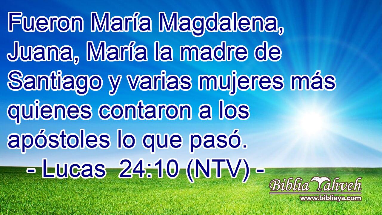 Fueron María Magdalena, Juana, María la madre de Santiago y varias mujeres más quienes contaron a los apóstoles lo que pasó.