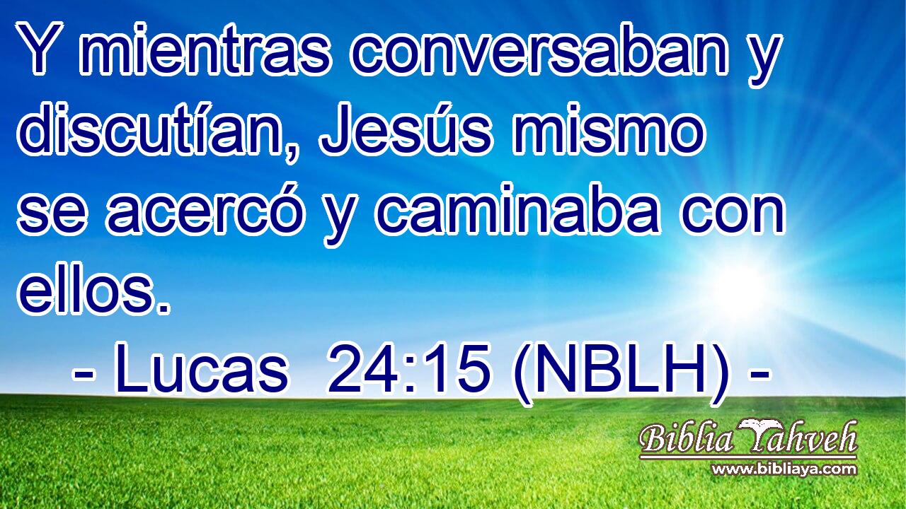  Y mientras conversaban y discutían, Jesús mismo se acercó y caminaba con ellos. 