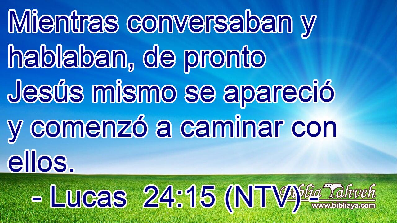 Mientras conversaban y hablaban, de pronto Jesús mismo se apareció y comenzó a caminar con ellos.