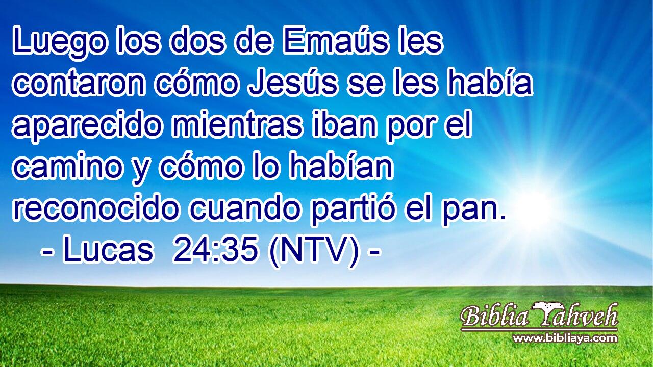 Luego los dos de Emaús les contaron cómo Jesús se les había aparecido mientras iban por el camino y cómo lo habían reconocido cuando partió el pan.