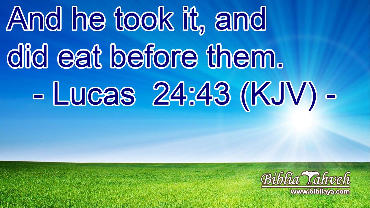 And he took it, and did eat before them.