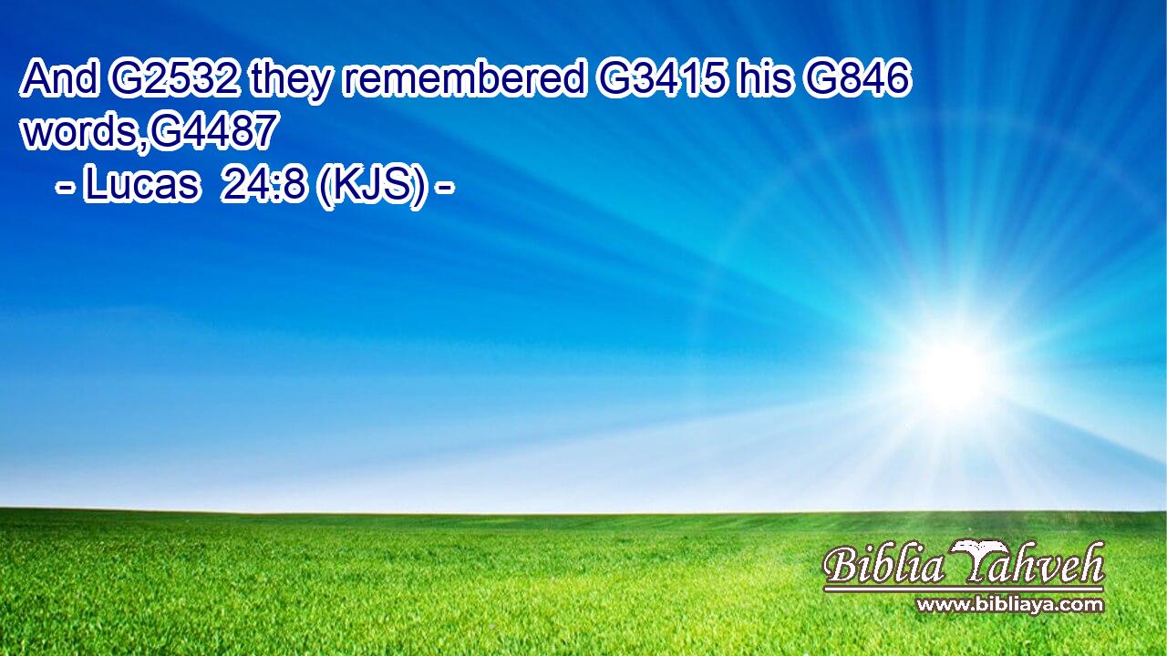 And G2532 they remembered G3415 his G846 words,G4487
