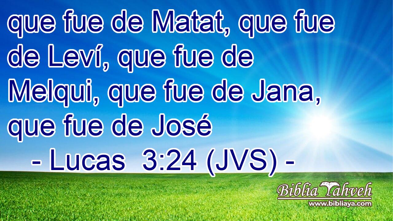 que fue de Matat, que fue de Leví, que fue de Melqui, que fue de Jana, que fue de José
