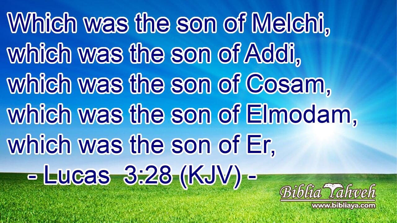 Which was the son of Melchi, which was the son of Addi, which was the son of Cosam, which was the son of Elmodam, which was the son of Er,
