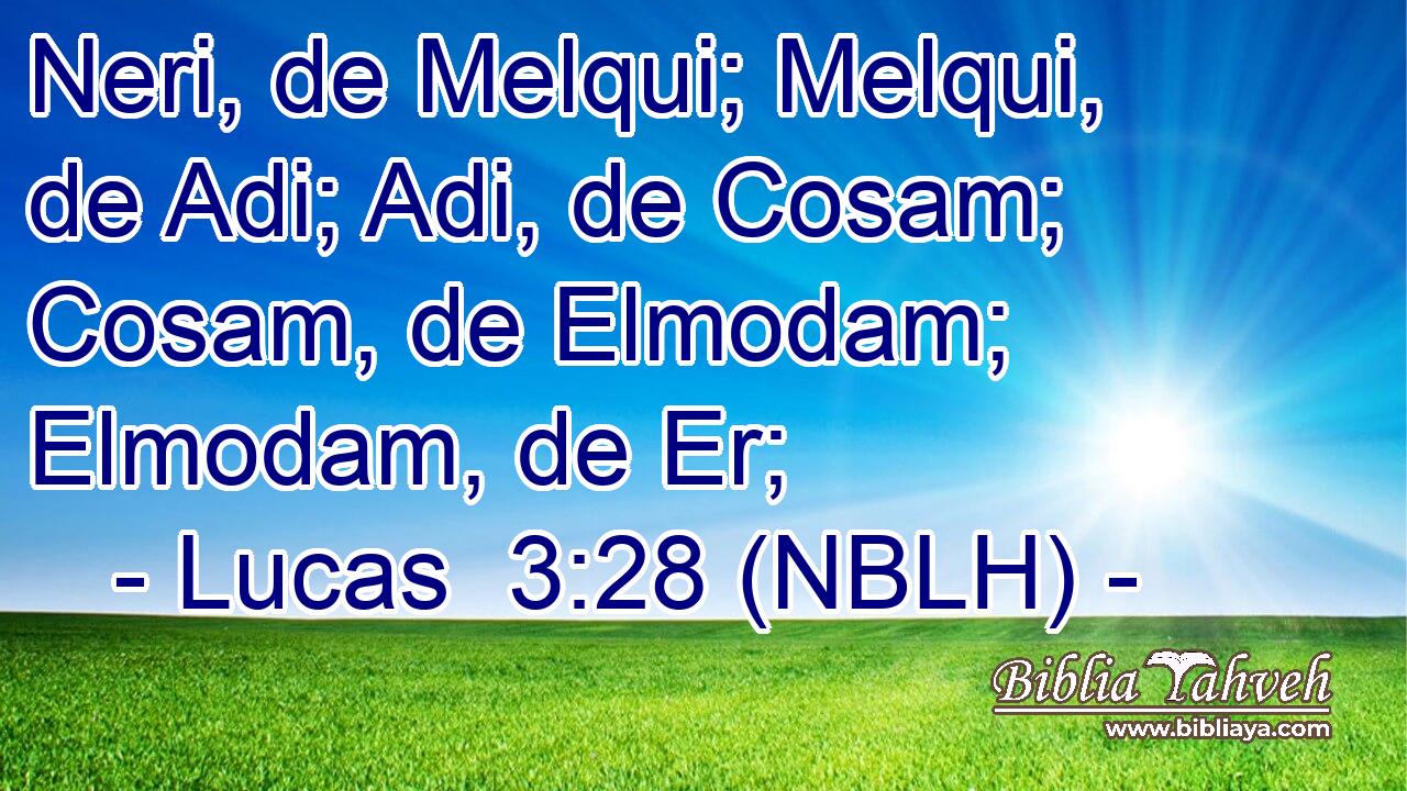 Neri, de Melqui; Melqui, de Adi; Adi, de Cosam; Cosam, de Elmodam; Elmodam, de Er; 