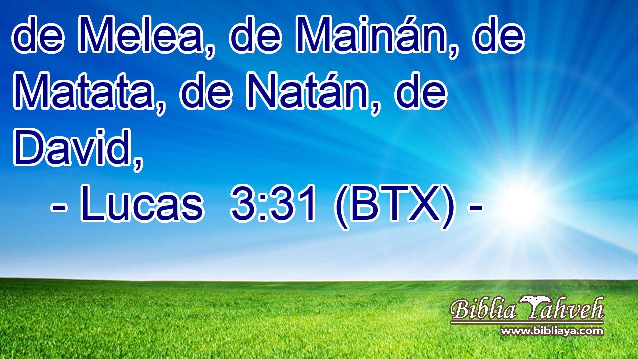 de Melea, de Mainán, de Matata, de Natán, de David,