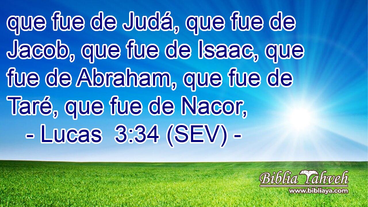 que fue de Judá, que fue de Jacob, que fue de Isaac, que fue de Abraham, que fue de Taré, que fue de Nacor,