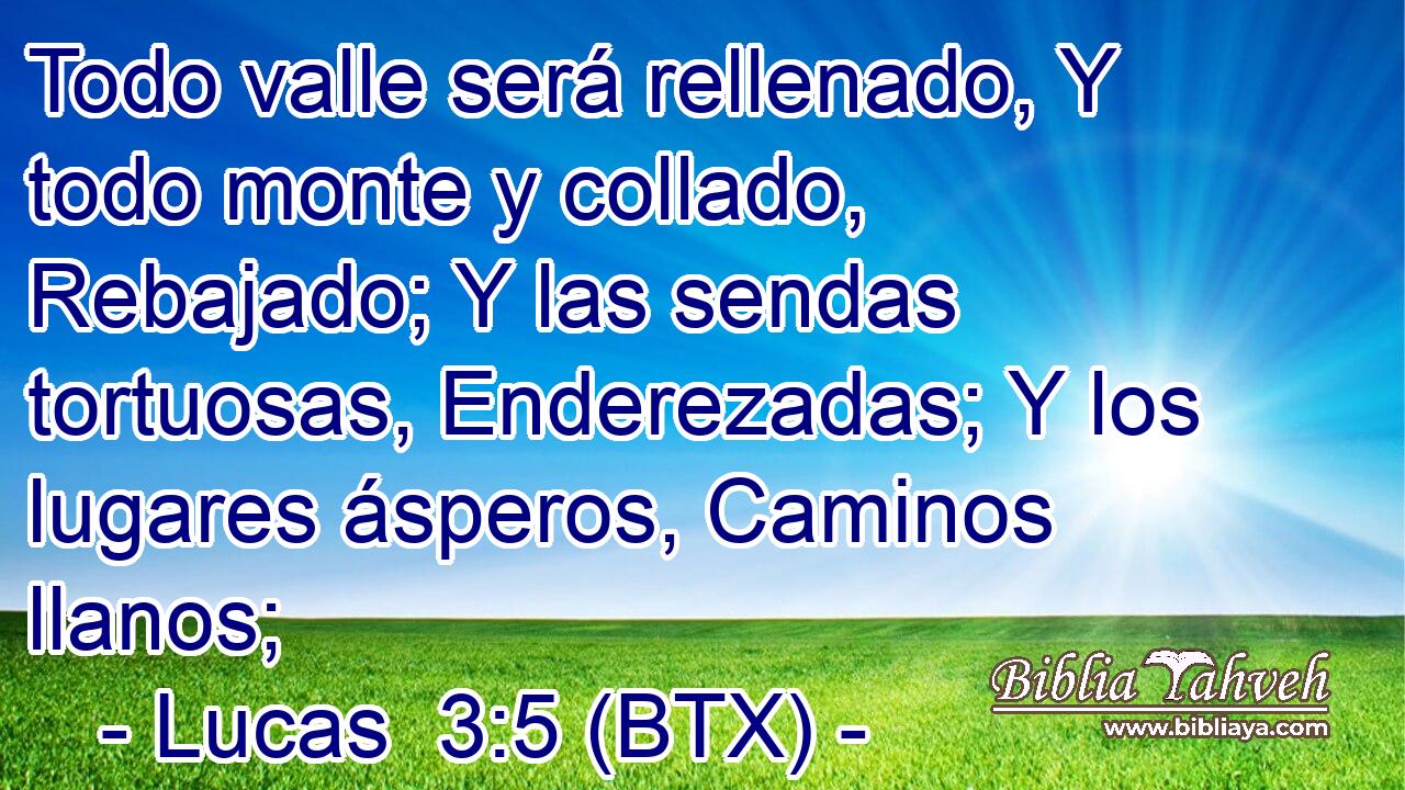 Todo valle será rellenado, Y todo monte y collado, Rebajado; Y las sendas tortuosas, Enderezadas; Y los lugares ásperos, Caminos llanos;
