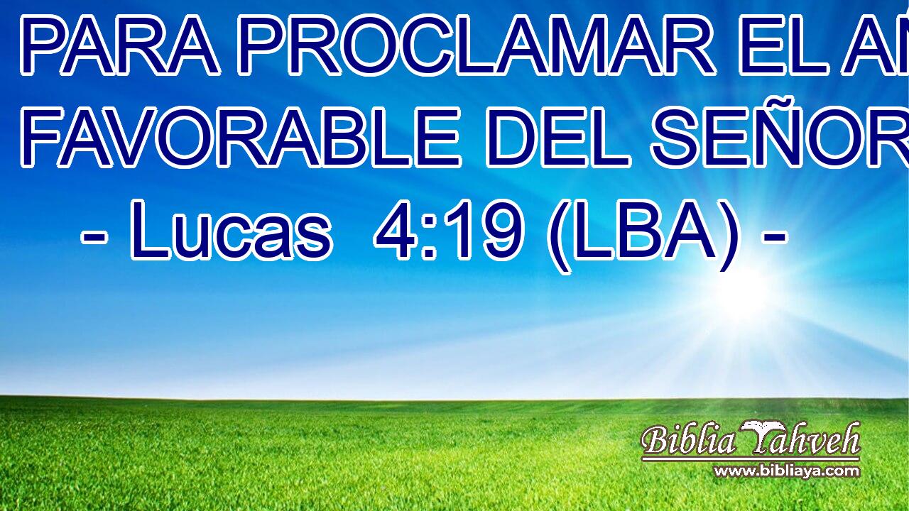 PARA PROCLAMAR EL AÑO FAVORABLE DEL SEÑOR.