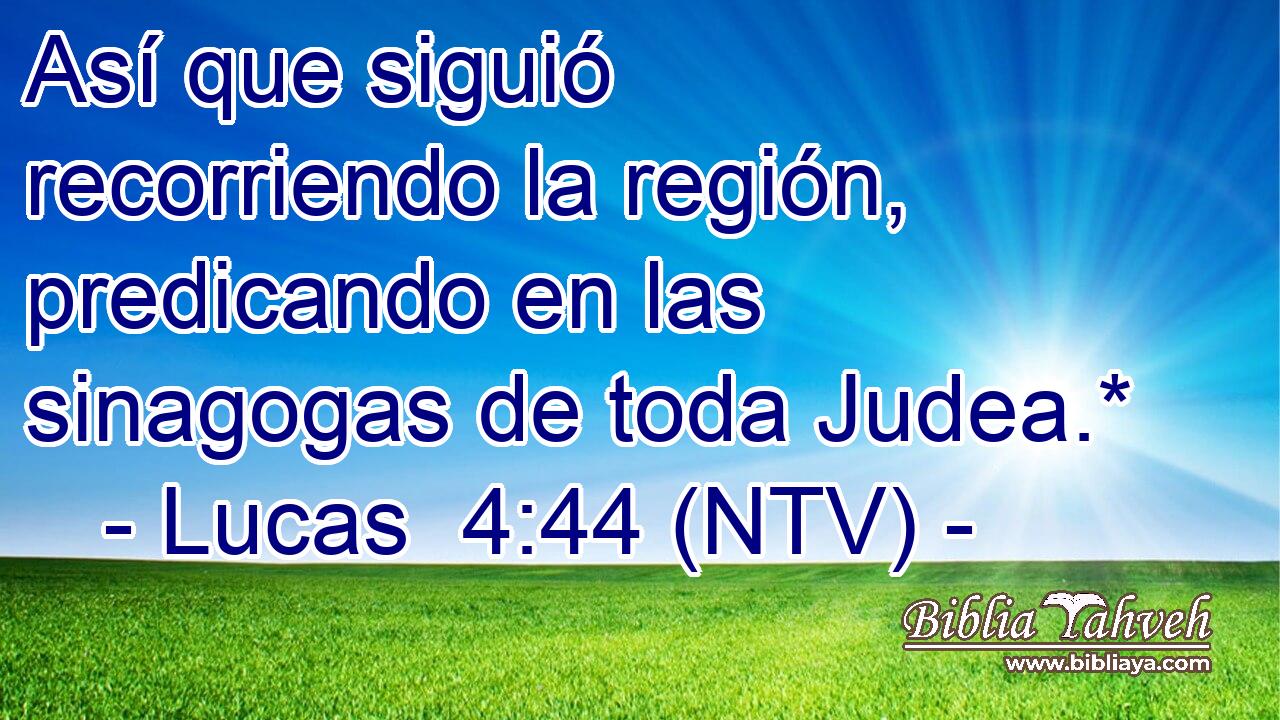 Así que siguió recorriendo la región, predicando en las sinagogas de toda Judea.*