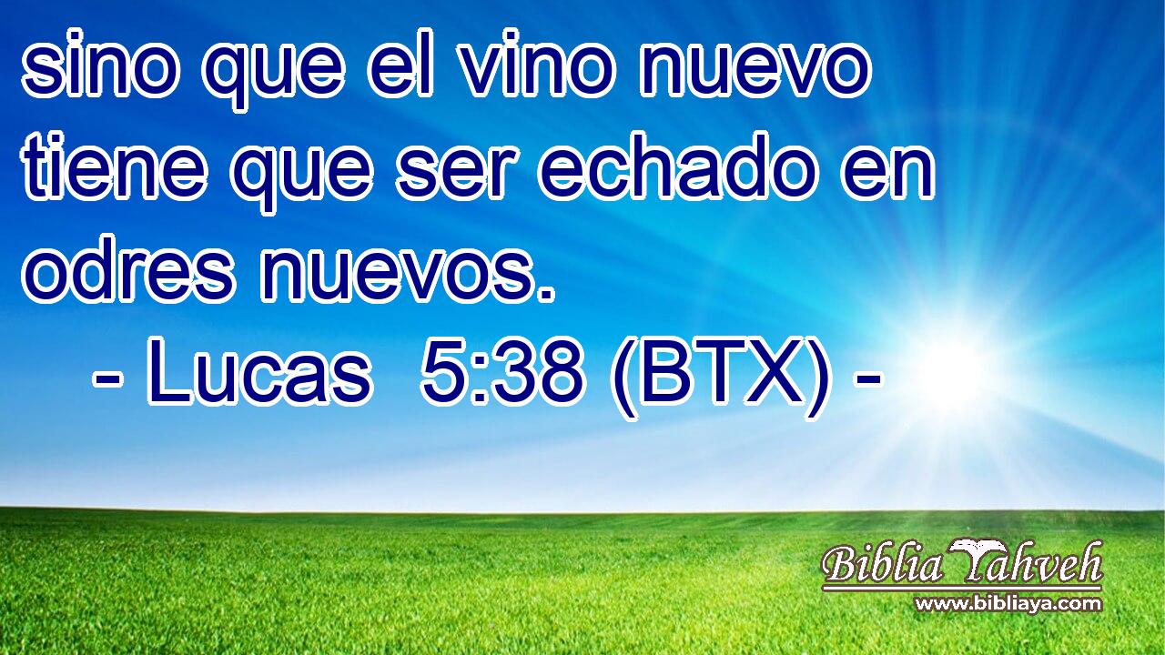 sino que el vino nuevo tiene que ser echado en odres nuevos.