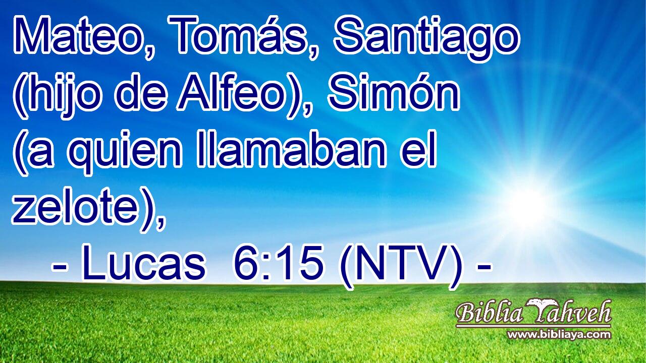 Mateo, Tomás, Santiago (hijo de Alfeo), Simón (a quien llamaban el zelote),