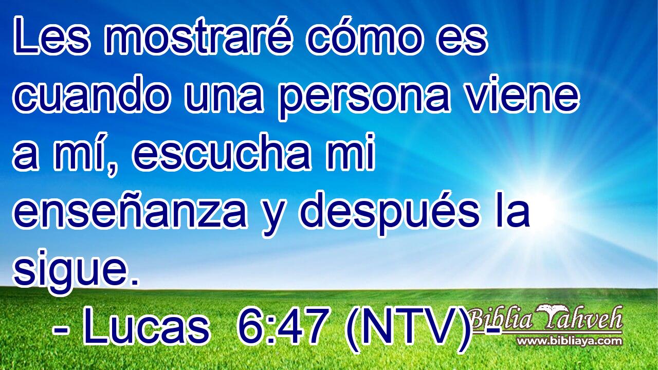 Les mostraré cómo es cuando una persona viene a mí, escucha mi enseñanza y después la sigue.
