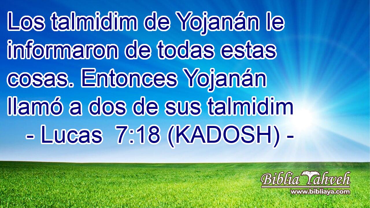  Los talmidim de Yojanán le informaron de todas estas cosas. Entonces Yojanán llamó a dos de sus talmidim 