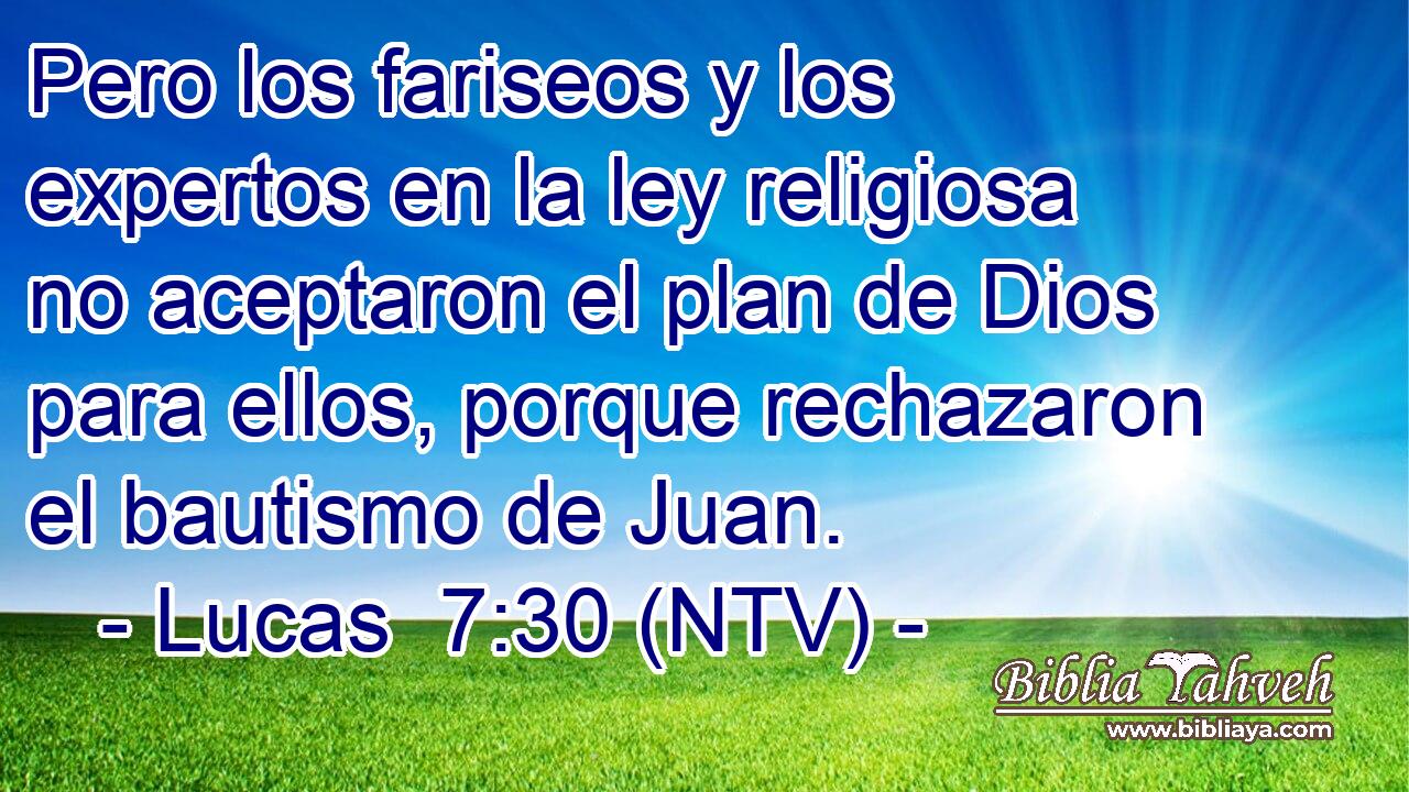 Pero los fariseos y los expertos en la ley religiosa no aceptaron el plan de Dios para ellos, porque rechazaron el bautismo de Juan.