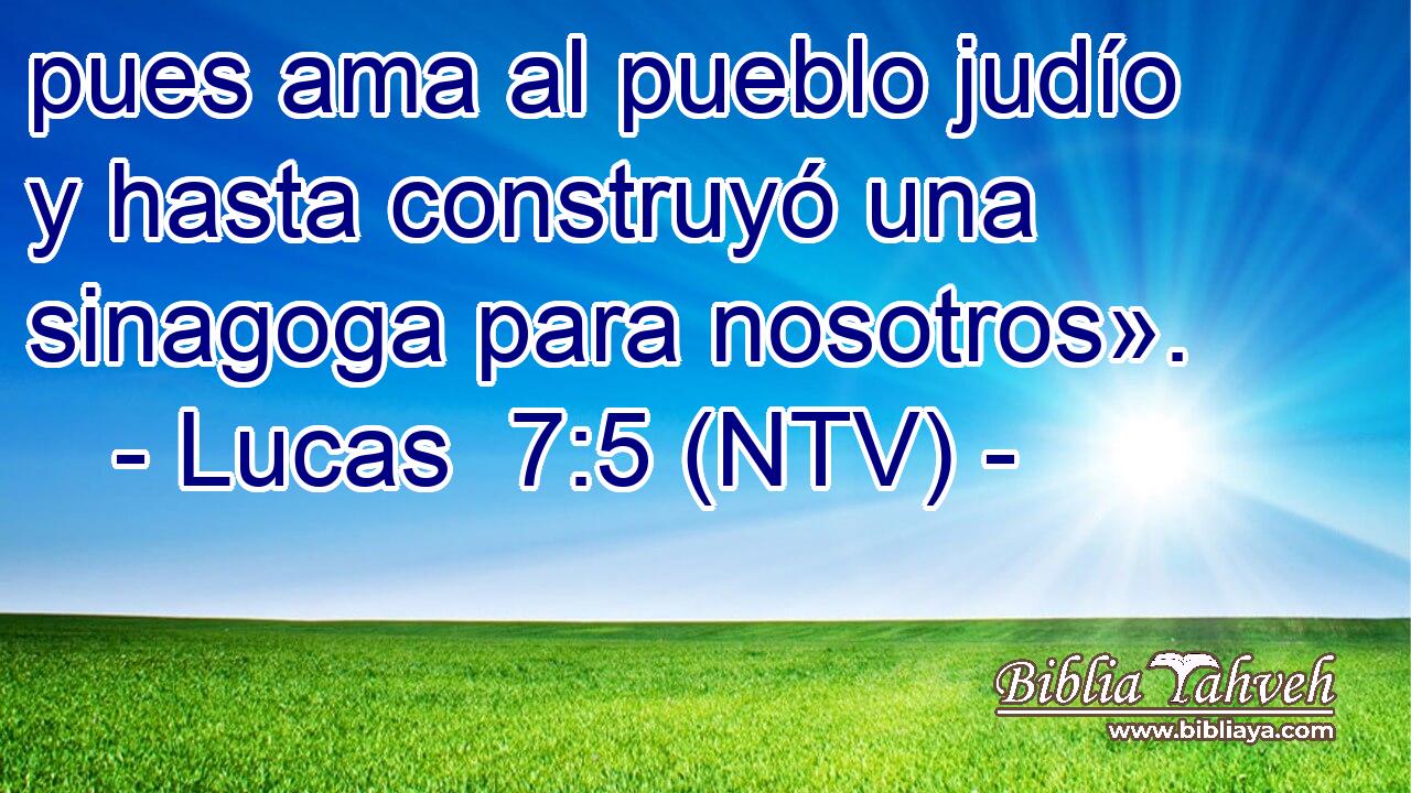 pues ama al pueblo judío y hasta construyó una sinagoga para nosotros».