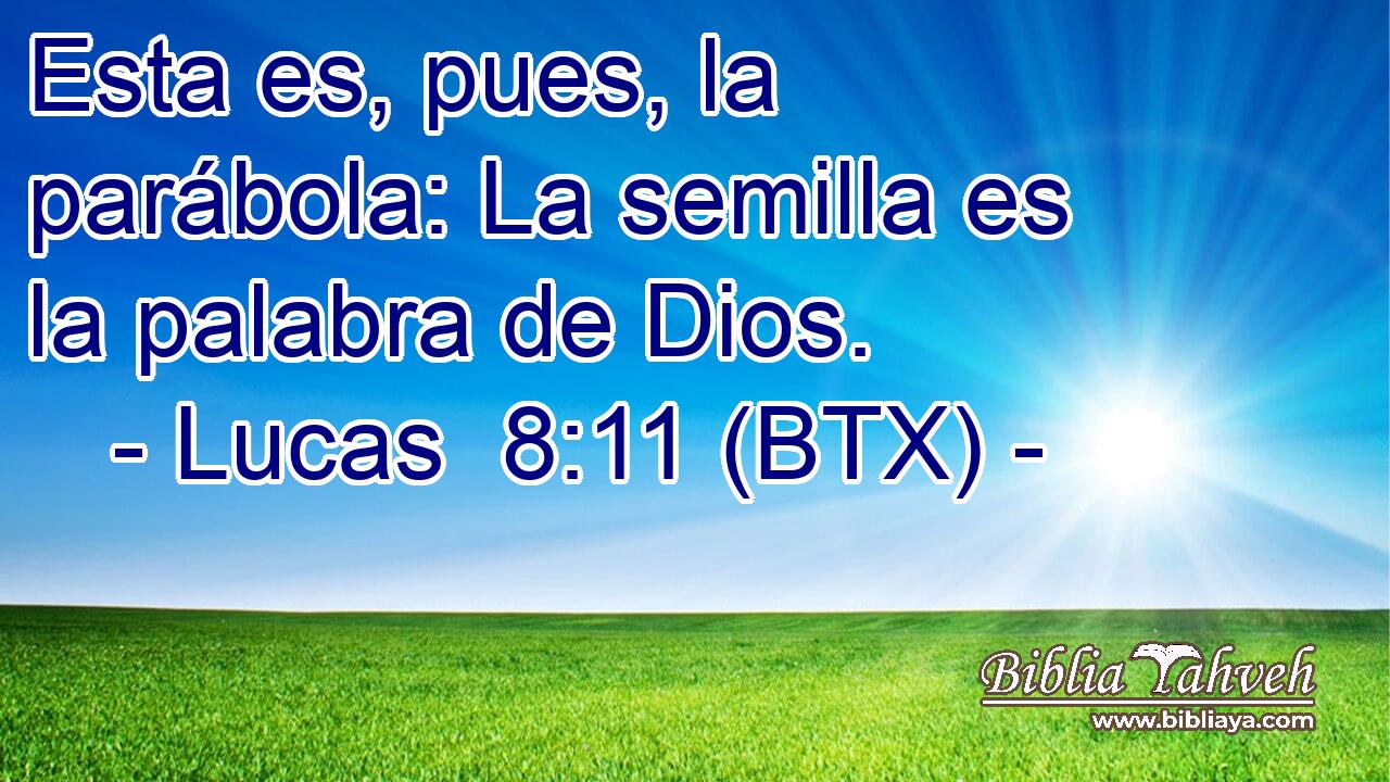 Esta es, pues, la parábola: La semilla es la palabra de Dios.