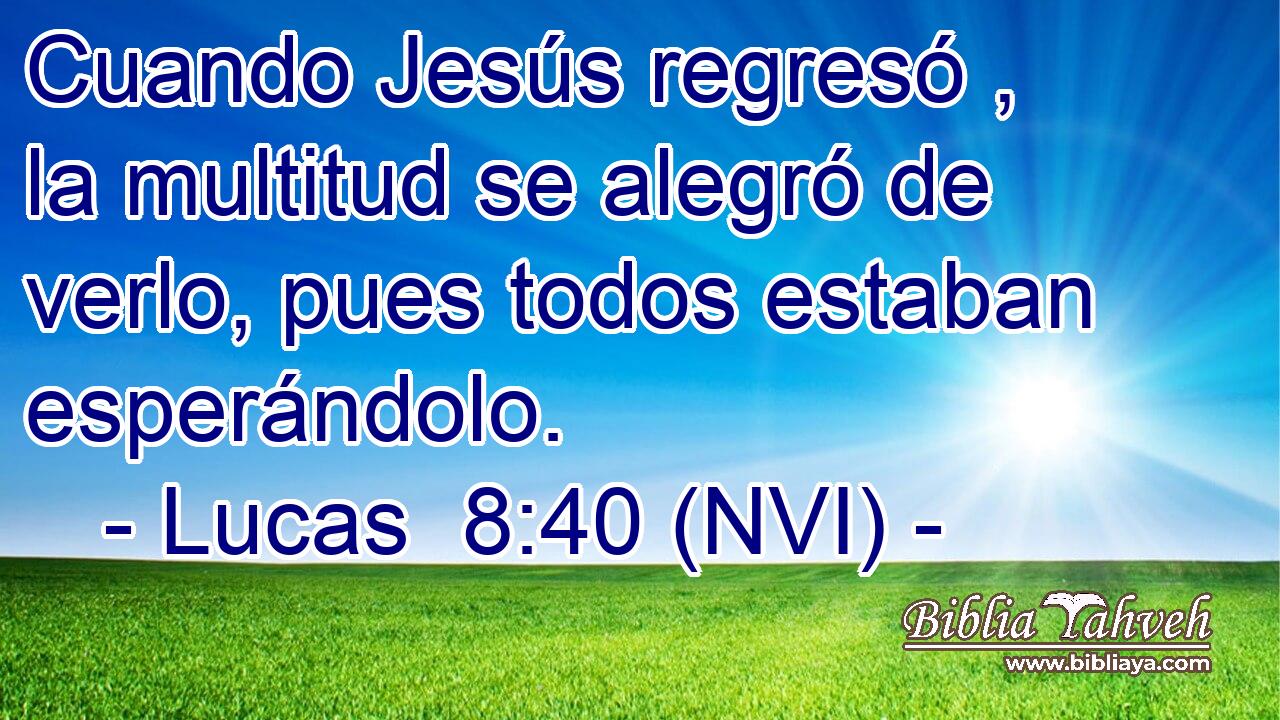  Cuando Jesús regresó , la multitud se alegró de verlo, pues todos estaban esperándolo. 